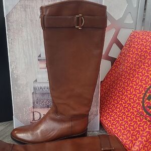 Brown Leather Knee-High Boots